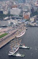 Sailing vessels gather in Yokohama for World Cup festival